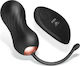 Tardenoche Shove Thrusting & Vibrating Egg with Remote Control Vibrator Egg cu Telecomandă 8.5cm Negru