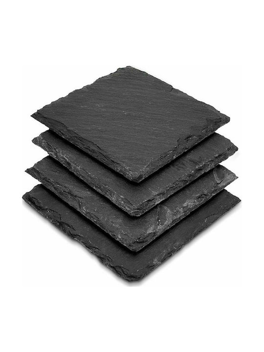 Navaris Stone Gray Coasters 10x10cm 4pcs