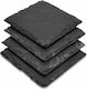 Navaris Stone Gray Coasters 10x10cm 4pcs