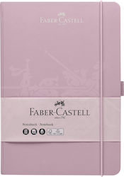 Faber-Castell Rose Notizbuch 194 Blätter A5 Quadratisch mit Gummiband und Stifthalter Rosa