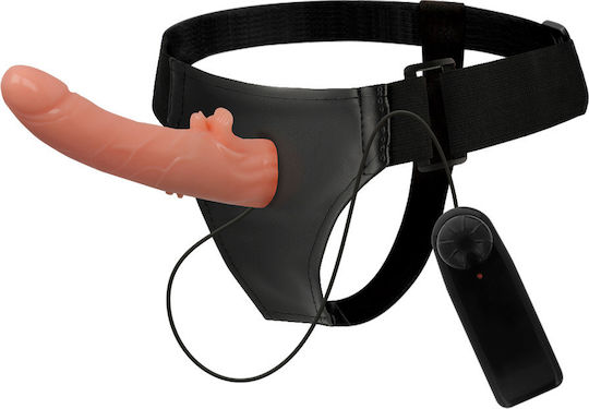 Harness Attraction Hector Vibrator Harness με Dildo 20cm στο χρώμα του δέρματος