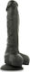 Cock Miller Glass Dildo with Balls and Suction Cup Black 18cm