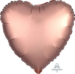Μπαλόνι Foil Καρδιά Satin Luxe Rose Copper 43εκ.