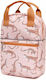 Petit Monkey Leopardgecko Schulranzen Rucksack Kindergarten Rosa mit Flaschenhalter