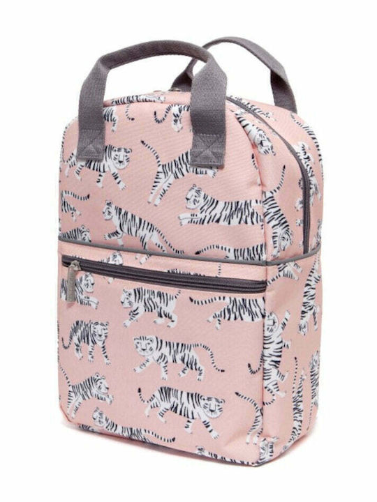 Petit Monkey White Tigers Bag Backpack White