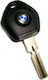 Car Key with Immobilizer Socket Car Key Shell for Bmw with Chip Slot, Light & HU58 Blade