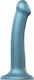Strap On Me Mono Density Metalic Shine Dildo Medium Ρεαλιστικό Dildo με Βεντούζα Blue 18cm