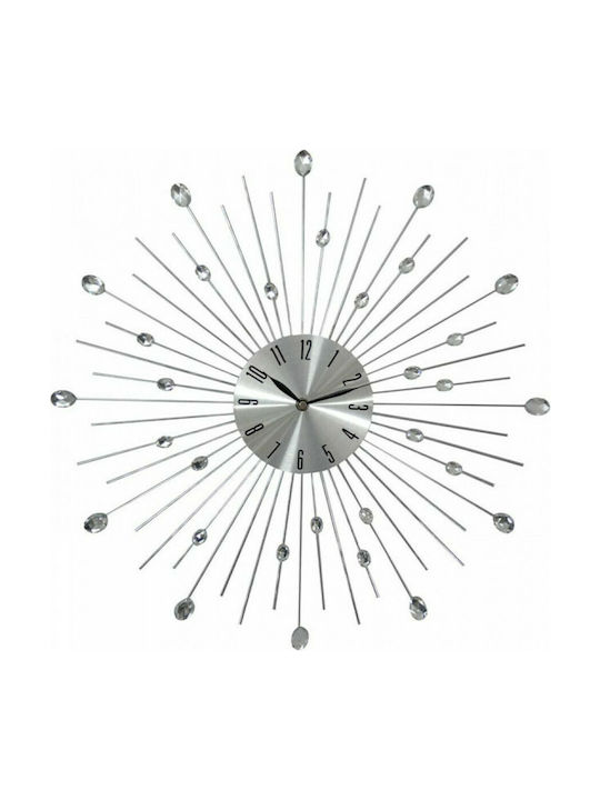 Ankor Ρολόι Τοίχου Με Κρυστάλλους Μεταλλικό 50cm