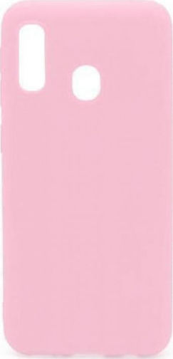 Soft Umschlag Rückseite Silikon Baby Pink (Galaxy A20e)