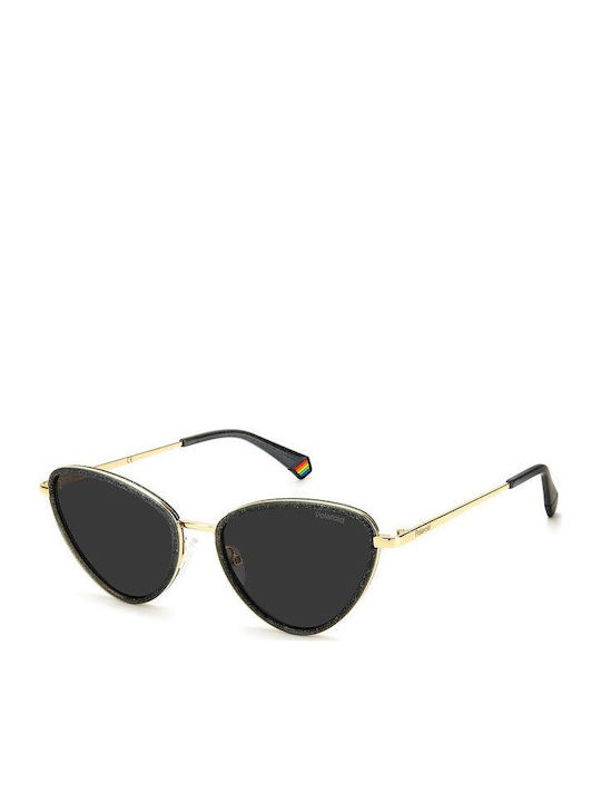 Polaroid Sonnenbrillen mit Schwarz Rahmen und Schwarz Polarisiert Linse PLD6148/S/X KB7/M9