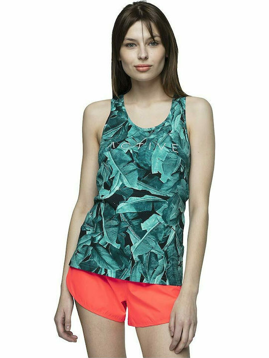 4F Women's Athletic Blouse Sleeveless Green