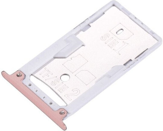 Υποδοχή κάρτας SIM και SD Tray Ροζ για Redmi Note 4x