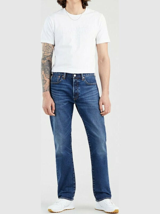 501 Men's Jeans Pants with Regular Straight Fit Blue