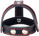 Lovetoy Leather Cock Ring with Ball Divider Black