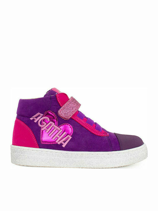 Kids Sneakers High Anatomic with Scratch Purple