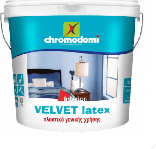 CHromodomi Velvet Latex Plastic Paint for Interior Use White 3lt