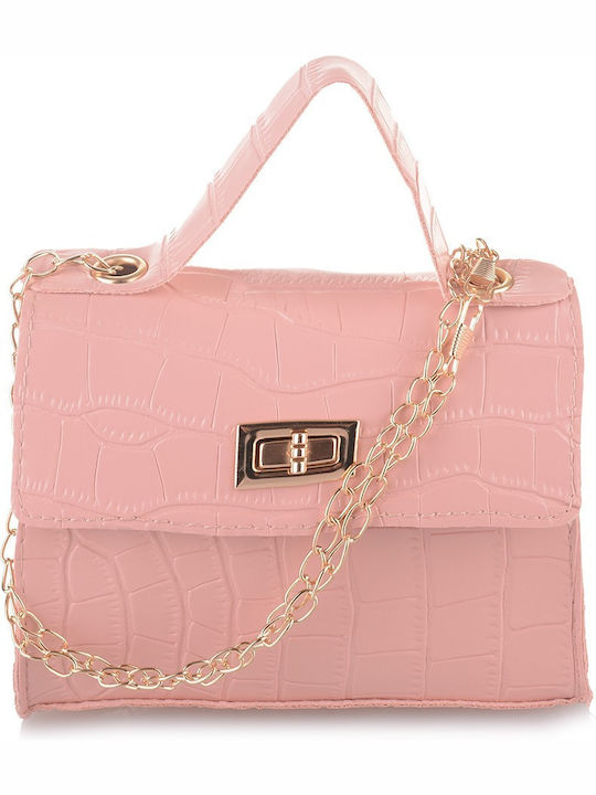 Famous Shoes YLG2002 Γυναικεία Τσάντα Χιαστί σε Ροζ χρώμα Skroutz.gr