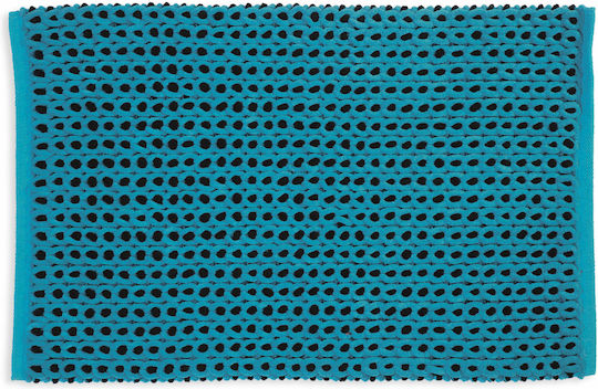 Nef-Nef Homeware Non-Slip Bath Mat Chrystabel 027025 Petrol 60x90cm