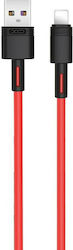 XO NB-Q166 USB to Lightning Cable Κόκκινο 1m