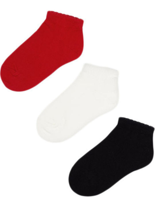 Mayoral Kids' Ankle Socks Red 3 Pairs