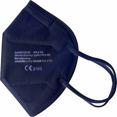 Max Barbeador Max-02 Filtering Half Mask FFP2 Σκούρο Μπλε 100τμχ