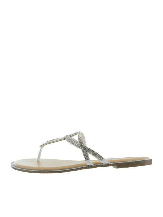 B-Soft Women's Flat Sandals Anatomic in Silver Color