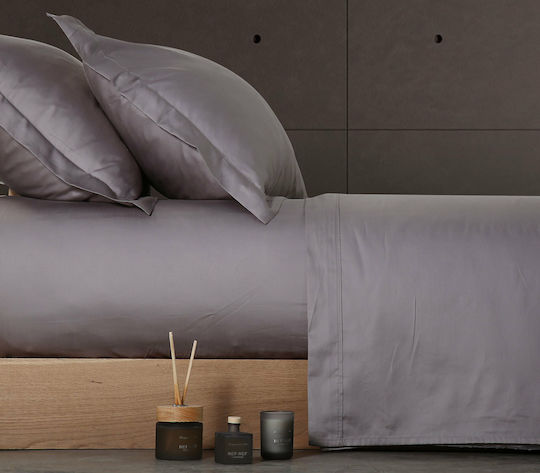 Nef-Nef Homeware Sheet King Size with Elastic 180x200+35cm. Elements Anthracite