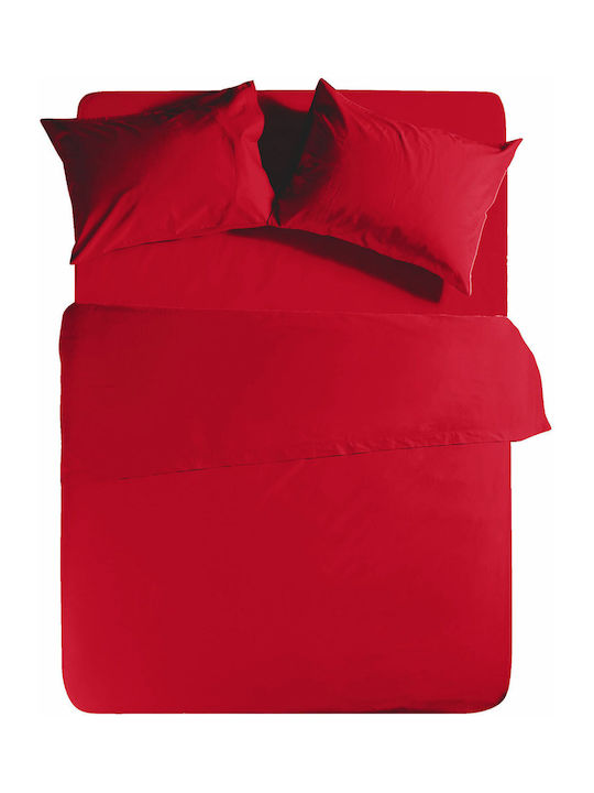 Nef-Nef Homeware Σεντόνι Μονό 170x270εκ. Basic 1173 Red