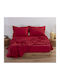 Nef-Nef Homeware Bettlaken für Einzelbett 170x270cm. Basic 1173 Red