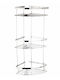 Tema Corner Wall Mounted Bathroom Shelf Inox with 3 Shelves 18x18x53cm