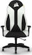 Corsair TC60 Fabric Υφασμάτινη Καρέκλα Gaming με Ρυθμιζόμενα Μπράτσα Μαύρο/Λευκό
