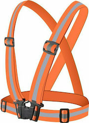 Hurtel Adjustable Reflective Safety Harness Vest Orange
