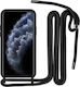 Liquid Back Cover Silicone with Strap Black (Xiaomi Mi 11 Lite / 11 Lite 5G / 11 Lite 5G NE)