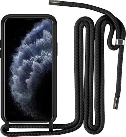 Liquid Back Cover Silicone with Strap Black (Xiaomi Mi 11 Lite / 11 Lite 5G / 11 Lite 5G NE)