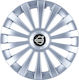 Jestic Car Hubcap Set Meridian with Volvo Emblem 15" 4pcs Silver