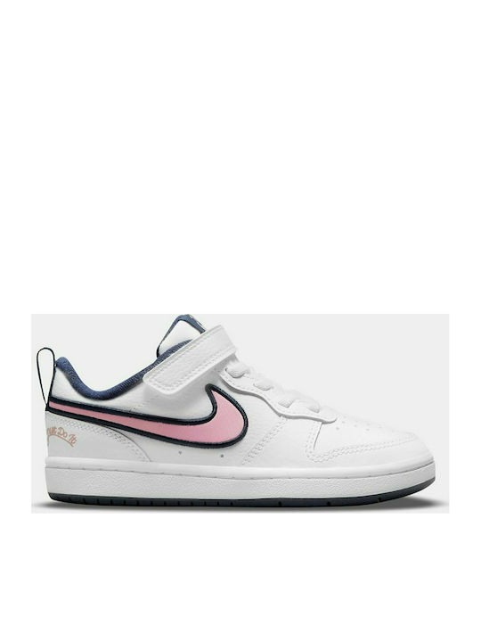 Nike Αθλητικά Παιδικά Παπούτσια Court Borough White / Pink Glaze / Midnight Navy