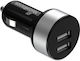 MediaRange Car Charger 17W 3.4A with Ports 2xUSB-A Black Color