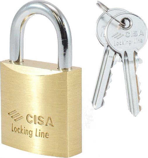 Cisa Месингово Лукето Заключване на скоба с ключ 30мм 1бр