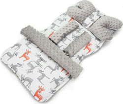 BabyCute Stroller Mattress Double Sided Deluxe B100 Grey Deer B100-GREY-DEER