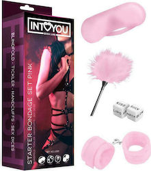 IntoYou BDSM Line Starters Bondage 4 Pieces Set BDSM Kit σε Ροζ Χρώμα 4τμχ
