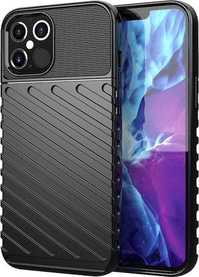 Powertech Back Cover Σιλικόνης Μαύρο (iPhone 12 Pro Max)
