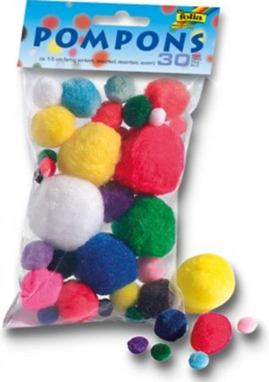 Folia Pom Pom Craft with Diameter 1mm Set of 30pcs