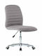 Rotating Chair Visitor with Wheels in Gray Color 56x43x84cm 6pcs