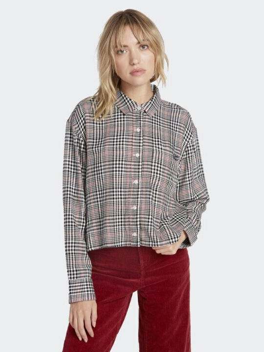 Fad Friend Langärmelig Damen Hemd Schwarz Geprüft