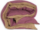 Nef-Nef Homeware Πάπλωμα Υπέρδιπλο με Γέμιση Hollowfiber 220x240εκ. Bicolor Mauve / Honey 330 GSM