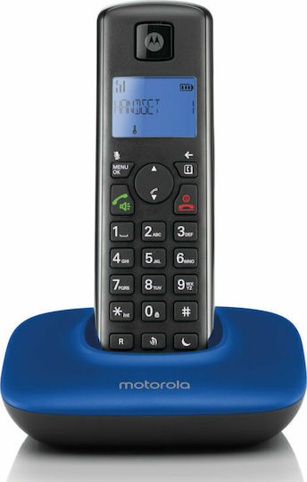 Motorola T401+ Cordless Phone with Greek Menu Blue