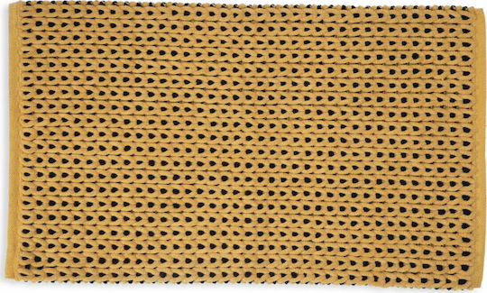 Nef-Nef Homeware Non-slip Bath Mat Chrystabel 031825 Mustard 60x90cm