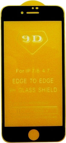 Naxius 9D Full Face Tempered Glass Μαύρο (iPhone SE 2022 / 2020 / 8 / 7)