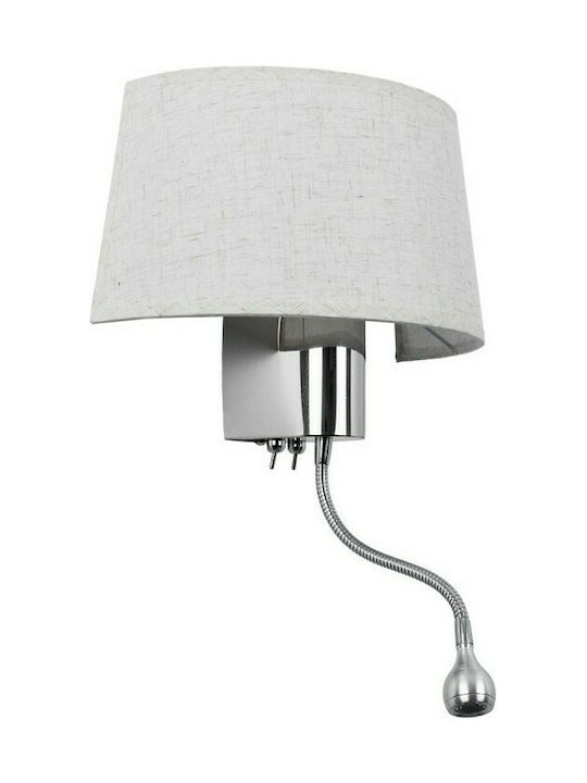 GloboStar Modern Wall Lamp with Socket E27 White Width 26.5cm