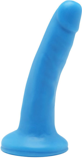 ToyJoy Happy Dicks Dong Dildo Glass Dildo With Suction Cup Blue 15cm
